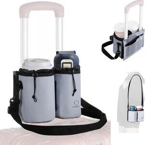 CROSSKY Luggage Cup Holder GrayTravel Bag - 7.9"L x 3.9"W